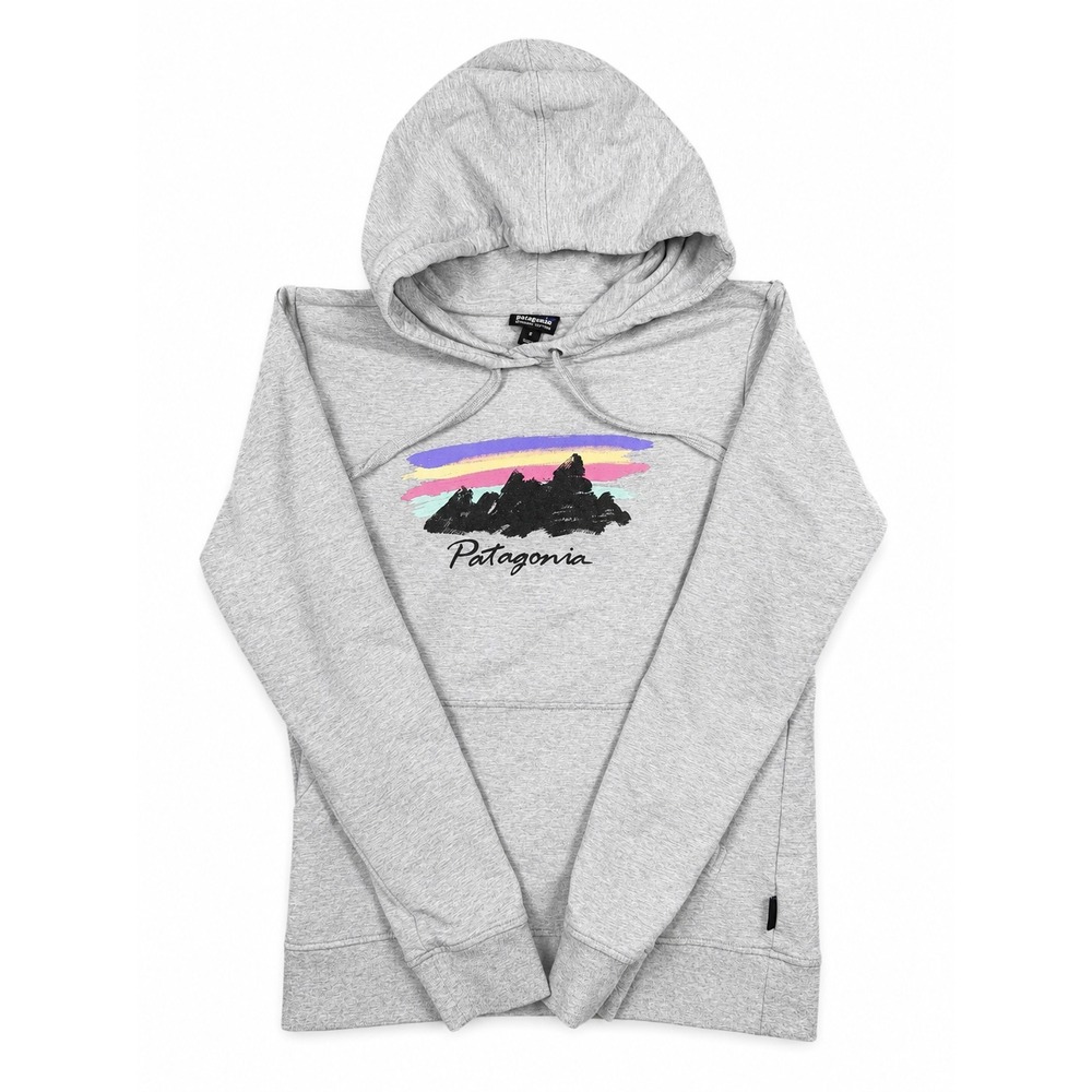 Patagonia Free Hand Fitz Roy Ahnya Hoody Gray Organic Cotton Hoodie Women's M - Picture 4 of 7